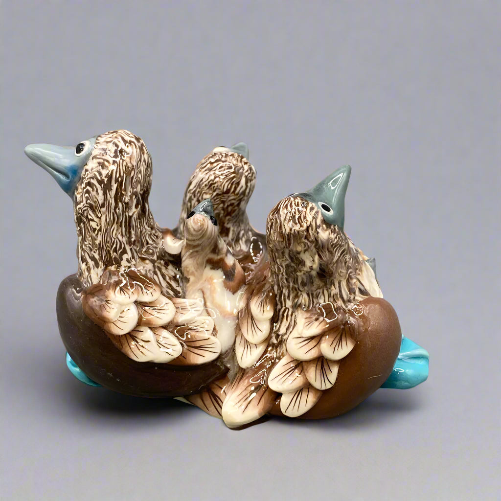 Blue footed booby, Booby, Bird lover, Bird, Birds, handmade, sculpture, handcrafted, unique, polymer clay, desk ornament, decor, figuring, booby figurine
