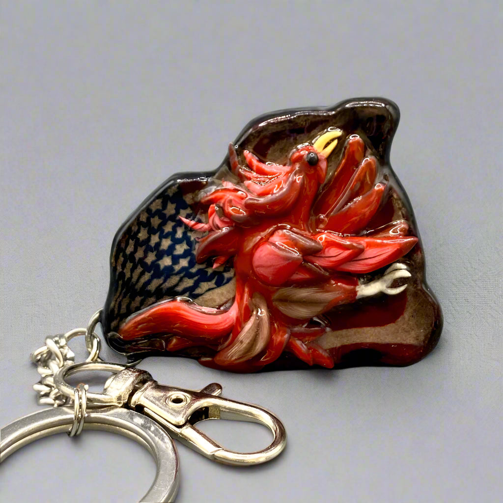 Carolina Gamecocks, Football, South Carolina football, Keychain, Handmade, Hand sculpted, Polymer clay, Art, Artist, Unique keychain, handmade charms, Accessories