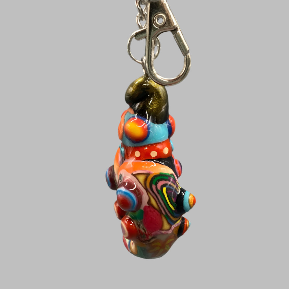 Marbles, bug marble keychain, Multi-colored, Bohemian keychain, Gypsy charm, Eclectic keychain, colorful keychain, bugs, bug keychain, cute keychain, unique keychain, handmade keychain, handmade, handcrafted, art, colorful, sculpture, Teal colored keychain