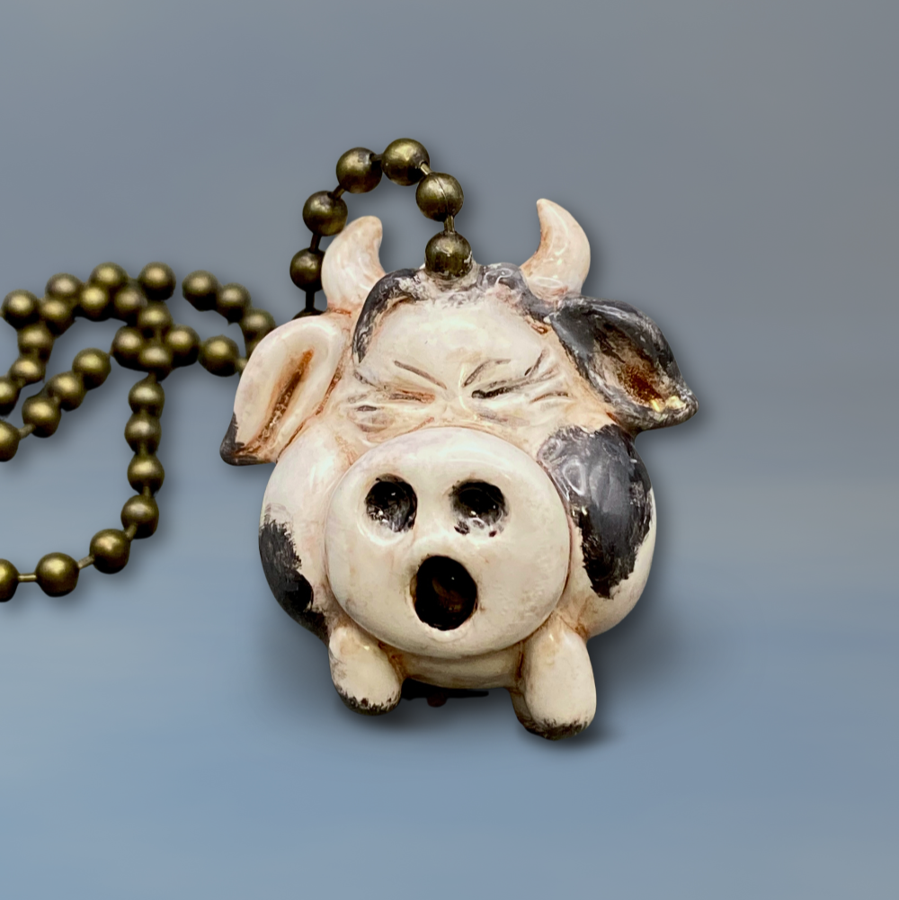 Cute cow light pull pendant