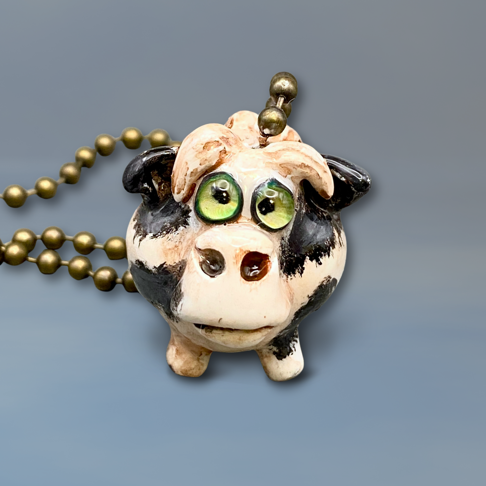 Cute cow light pull pendant