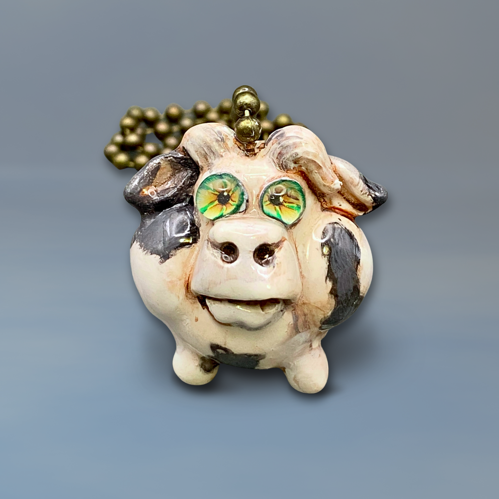 Cute cow light pull pendant