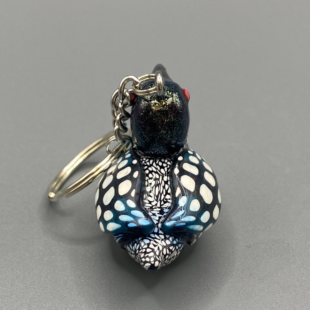 Handmade, keychain, purse charm, accessories, functional art, sculpture, hand crafted, Loon, Bird, bird lover, the Loon