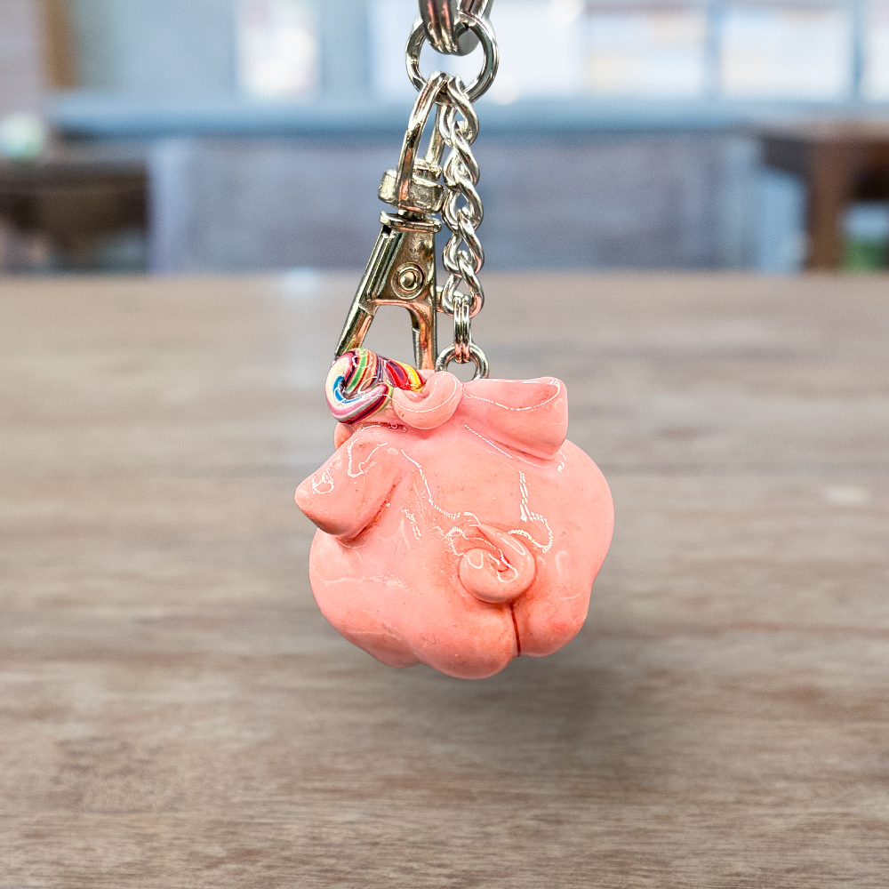 Pink Piggy keychain