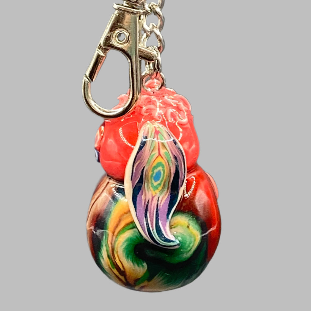 Marbles, bug marble keychain, Hot pink, Fuchsia keychain, colorful keychain, bugs, bug keychain, cute keychain, unique keychain, handmade keychain, handmade, handcrafted, art, colorful, sculpture, Punch colored keychain