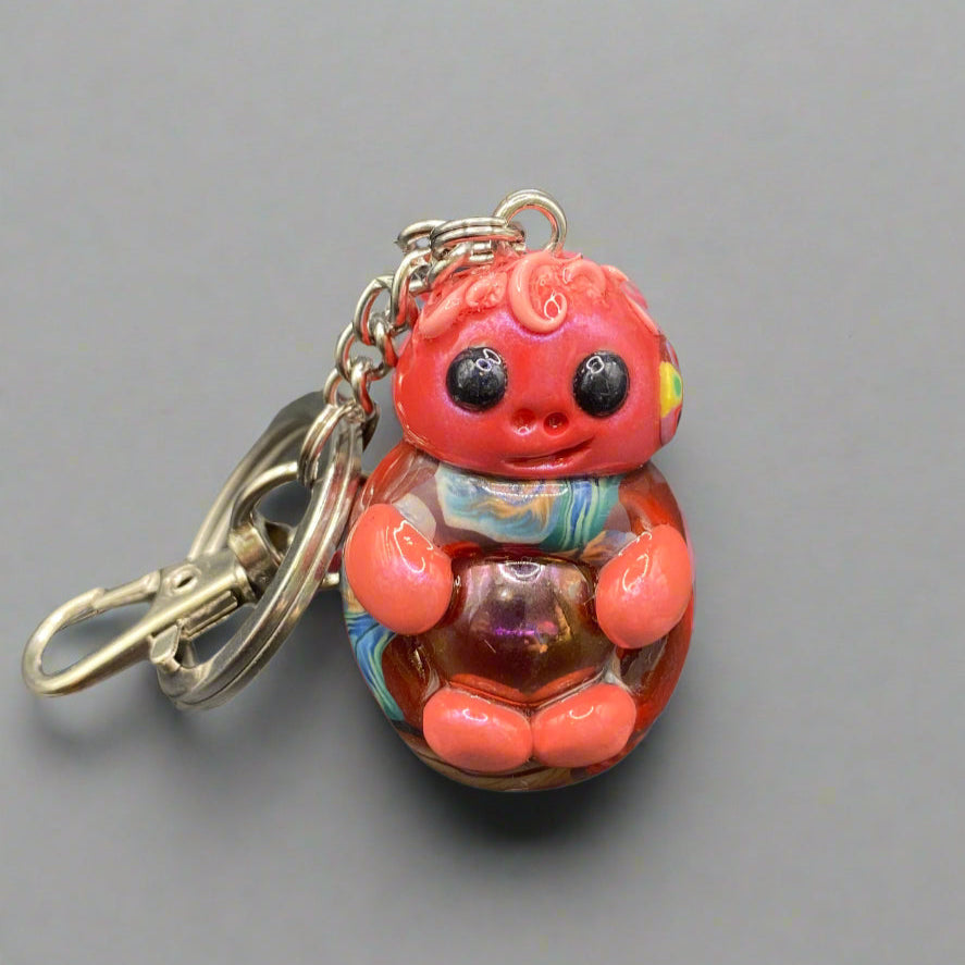 Marbles, bug marble keychain, Hot pink, Fuchsia keychain, colorful keychain, bugs, bug keychain, cute keychain, unique keychain, handmade keychain, handmade, handcrafted, art, colorful, sculpture, Punch colored keychain