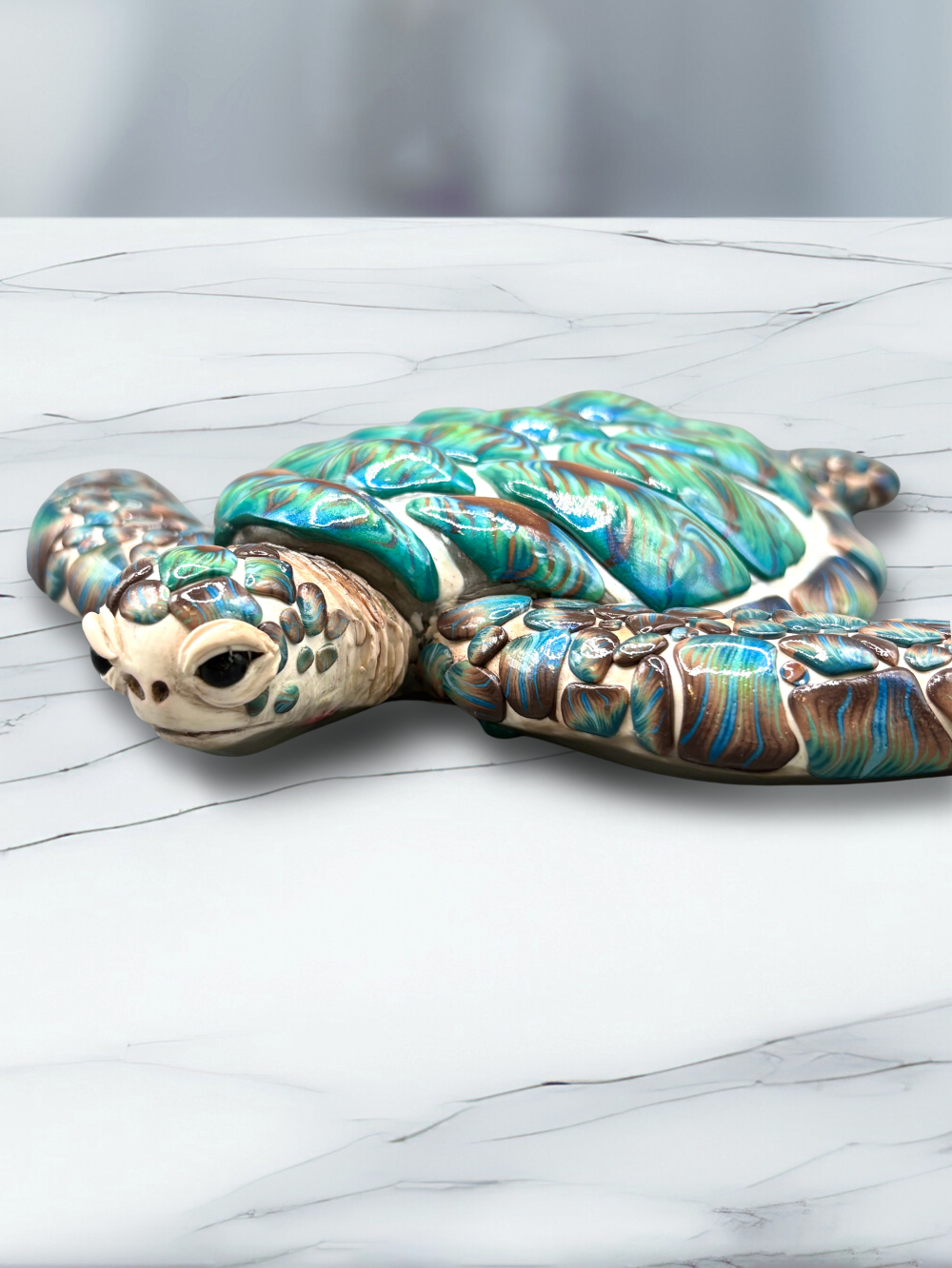 Decorative turtle wall art, Handmade with Polymer clay.