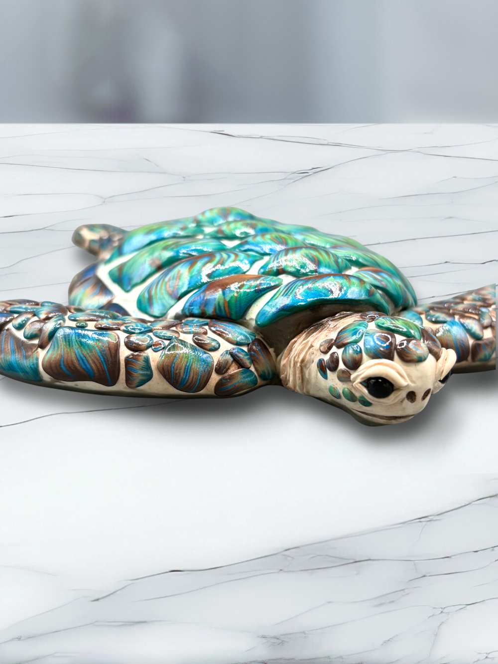 Decorative turtle wall art, Handmade with Polymer clay.