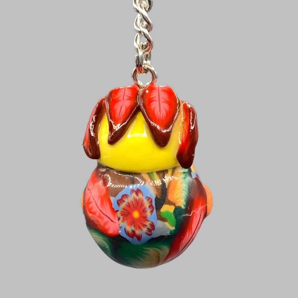 Marbles, bug marble keychain, Yellow, Yellow keychain, colorful keychain, bugs, bug keychain, cute keychain, unique keychain, handmade keychain, handmade, handcrafted, art, colorful, sculpture, Yellow colored keychain