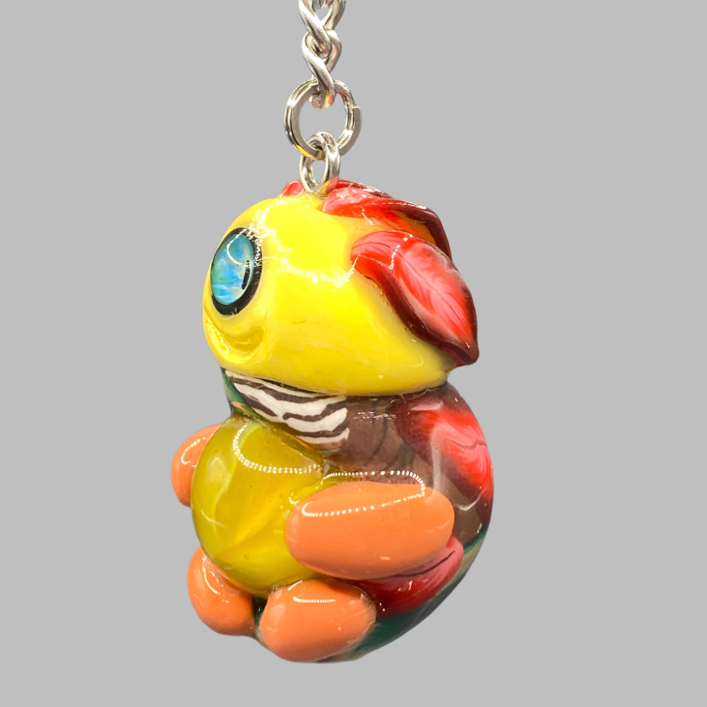 Marbles, bug marble keychain, Yellow, Yellow keychain, colorful keychain, bugs, bug keychain, cute keychain, unique keychain, handmade keychain, handmade, handcrafted, art, colorful, sculpture, Yellow colored keychain