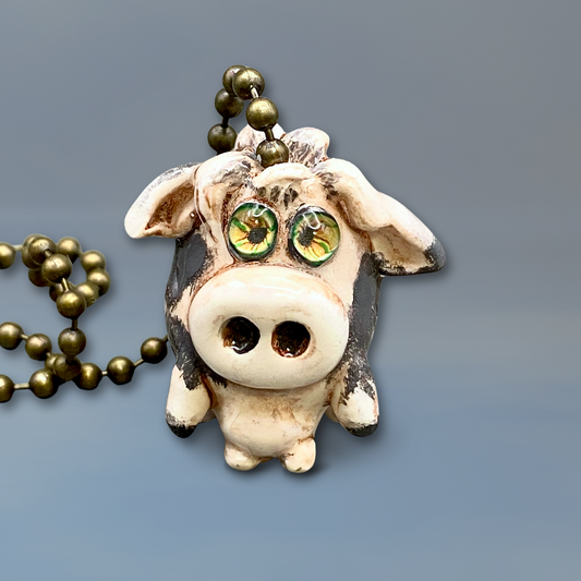 Cute cow light pull pendant