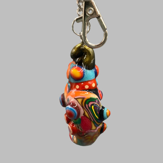 Marbles, bug marble keychain, Multi-colored, Bohemian keychain, Gypsy charm, Eclectic keychain, colorful keychain, bugs, bug keychain, cute keychain, unique keychain, handmade keychain, handmade, handcrafted, art, colorful, sculpture, Teal colored keychain