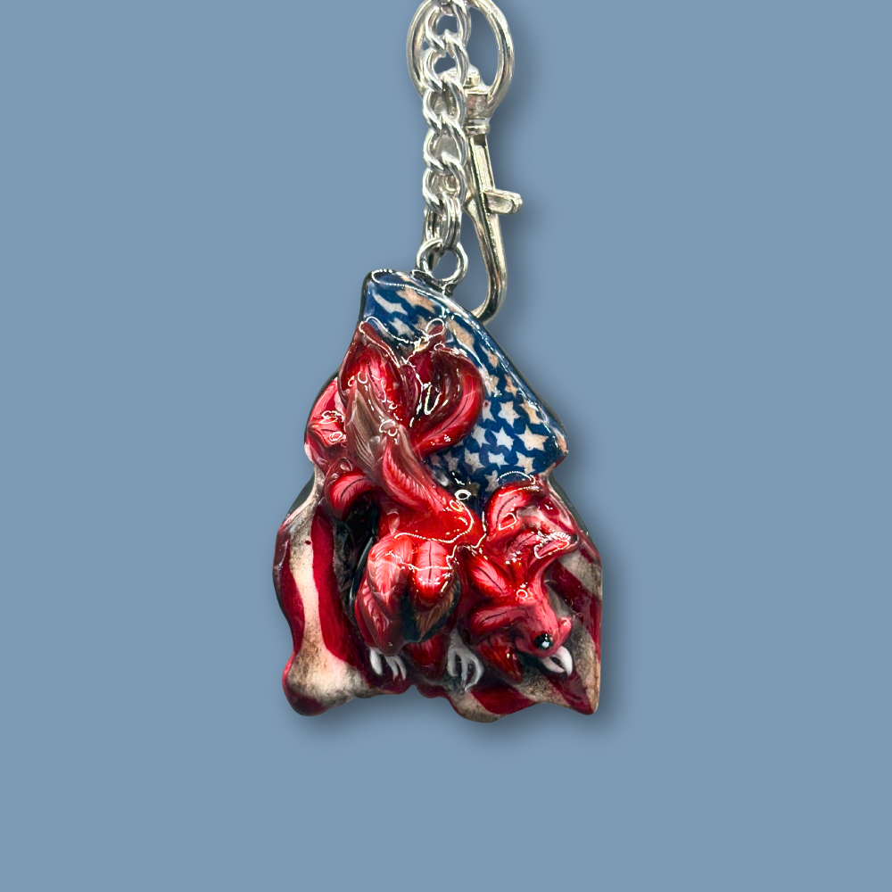 Carolina Gamecocks, Football, South Carolina football, Keychain, Handmade, Hand sculpted, Polymer clay, Art, Artist, Unique keychain, handmade charms, Accessories