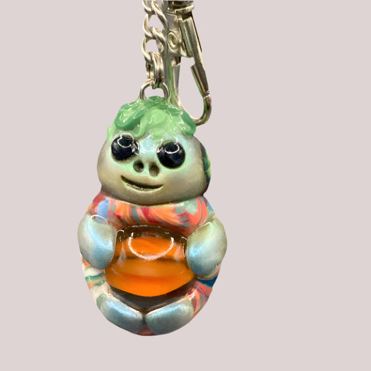 Marbles, Green bug keychain, Metallic green keychain, purse charm, colorful keychain, cute keychain, unique keychain, handmade keychain, handmade, handcrafted, art, colorful, sculpture, Green colored keychain, Green keychain, 