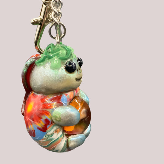Marbles, purple bug keychain, purple and blue, purse charm, colorful keychain, cute keychain, unique keychain, handmade keychain, handmade, handcrafted, art, colorful, sculpture, Purple colored keychain, purple keychain, 