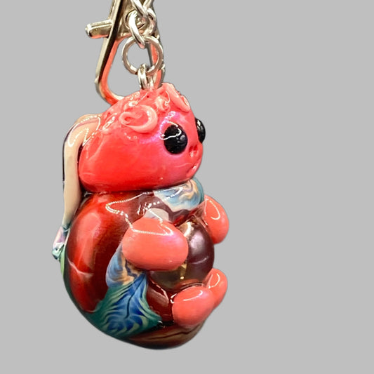 Marbles, bug marble keychain, Hot pink, Fuchsia keychain, colorful keychain, bugs, bug keychain, cute keychain, unique keychain, handmade keychain, handmade, handcrafted, art, colorful, sculpture, Punch colored keychain