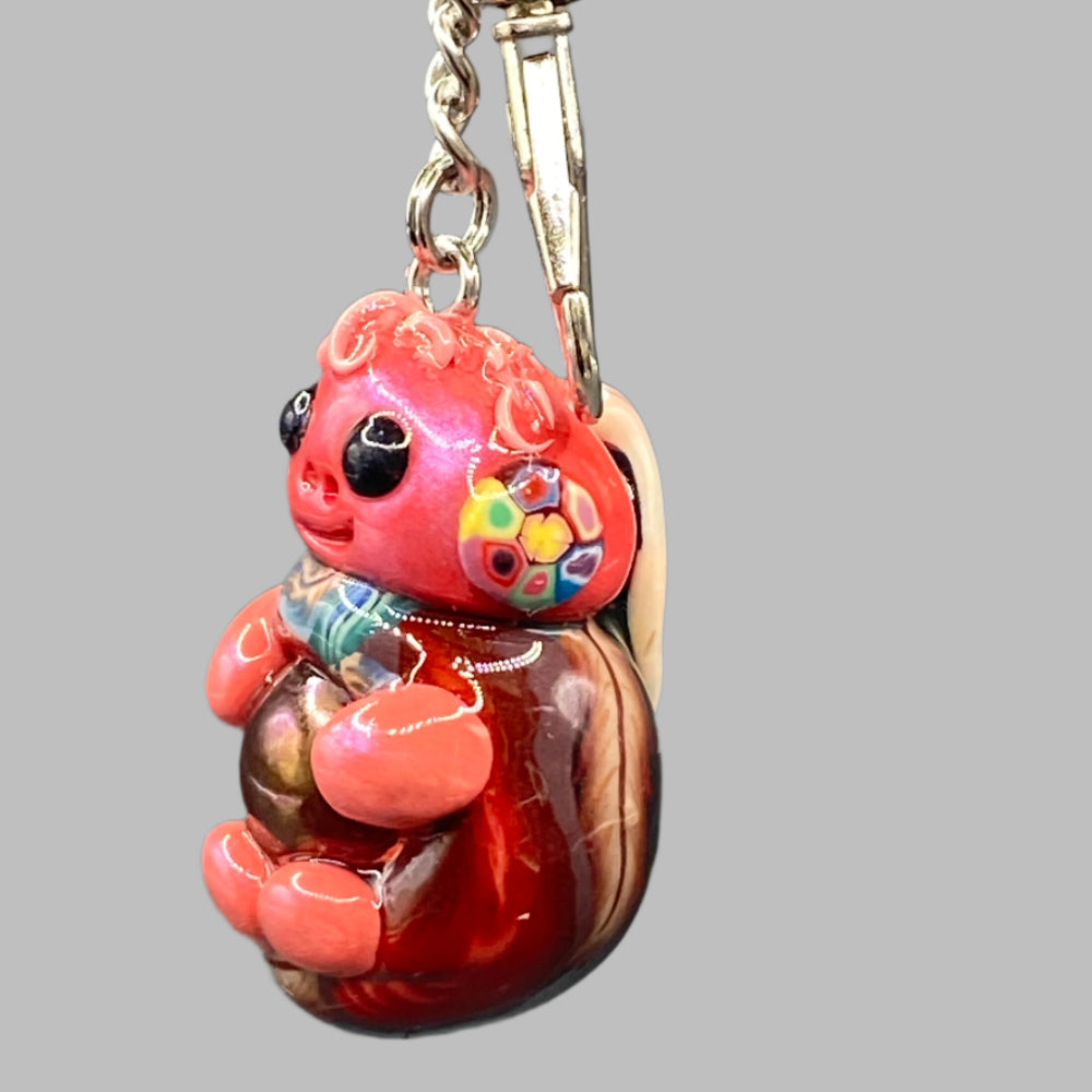 Marbles, bug marble keychain, Hot pink, Fuchsia keychain, colorful keychain, bugs, bug keychain, cute keychain, unique keychain, handmade keychain, handmade, handcrafted, art, colorful, sculpture, Punch colored keychain
