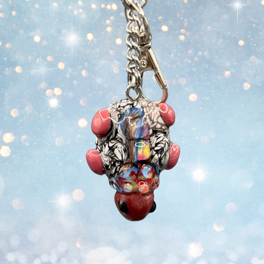 Colorful turtle keychain with textured back to relieve stress