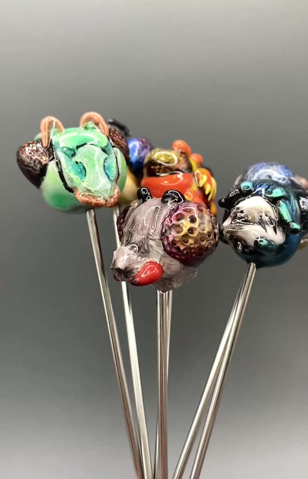 Handmade, home decor, Cocktail sticks, cocktail picks, bar accessories, functional art, sculpture, hand crafted, creative, unique, Insects, Entomology, Insect cocktail picks, cocktails, Insect lovers