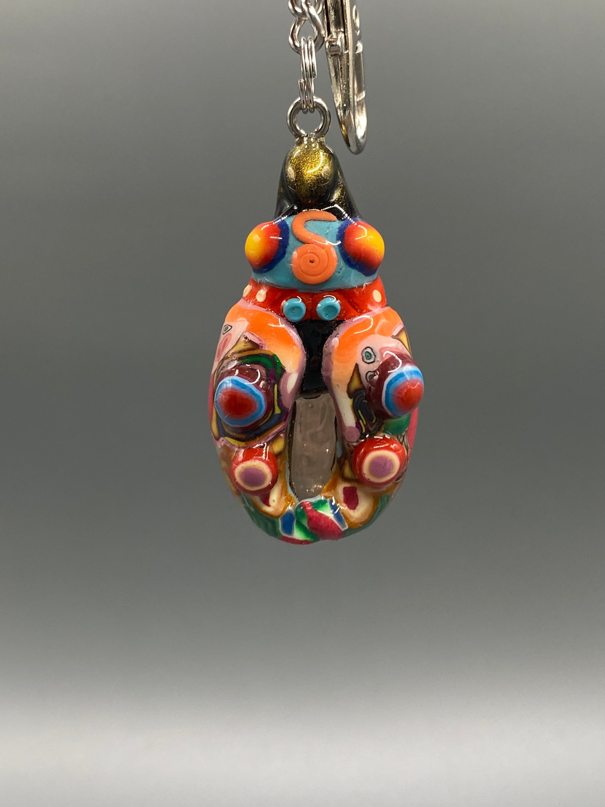 Marbles, bug marble keychain, Multi-colored, Bohemian keychain, Gypsy charm, Eclectic keychain, colorful keychain, bugs, bug keychain, cute keychain, unique keychain, handmade keychain, handmade, handcrafted, art, colorful, sculpture, Teal colored keychain